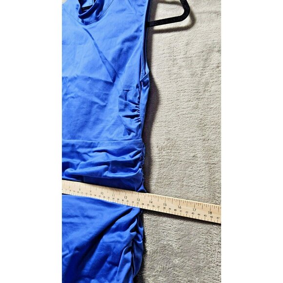 ALT Bella Swan Twilight Zara Mini Dress Bodycon Size Medium Cobalt Blue Ruched - Picture 9 of 12